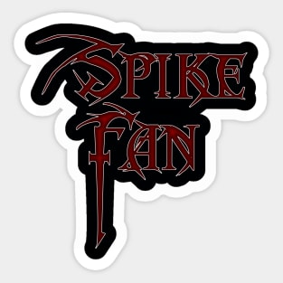 Spike Fan (white outline) Sticker